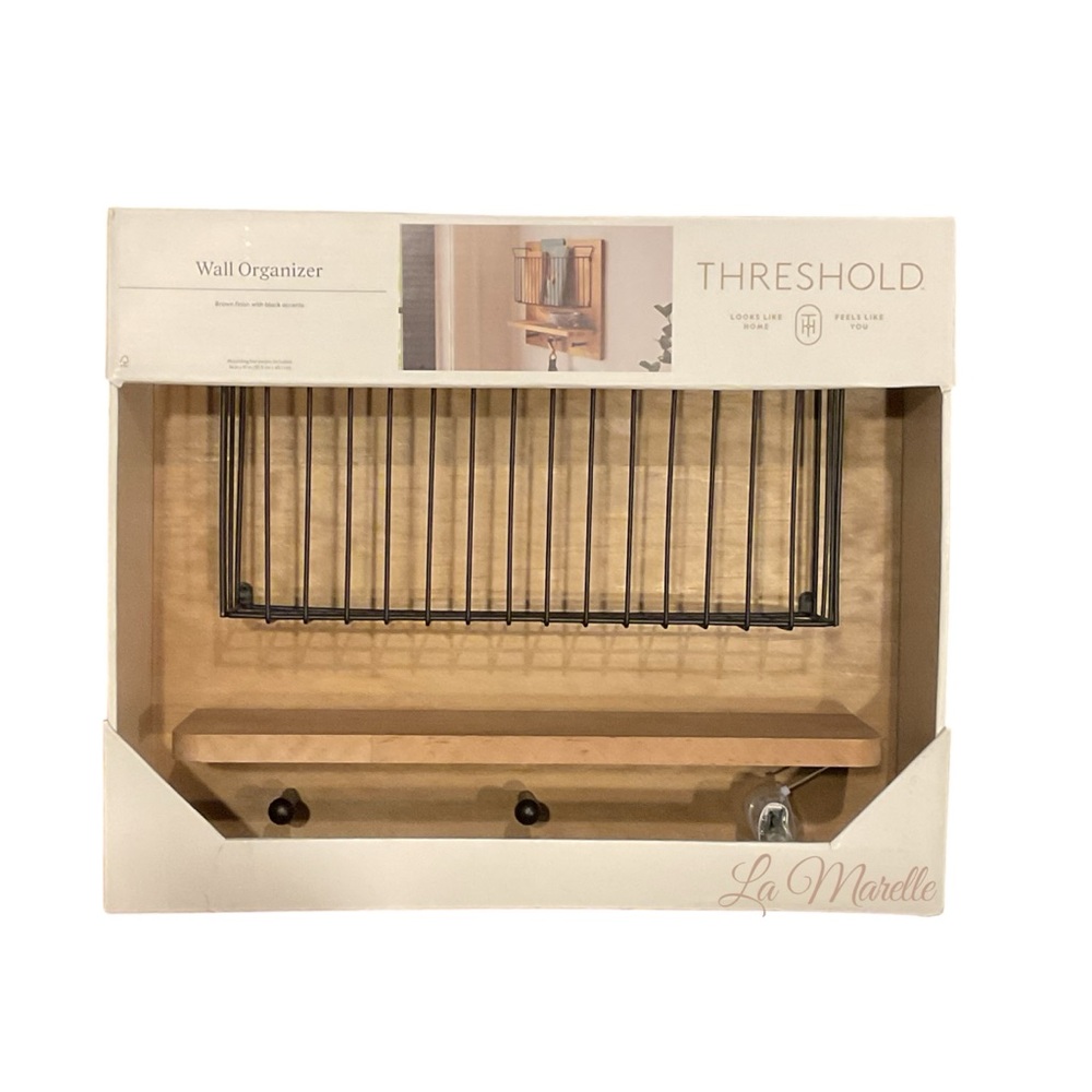 17"x14" Wall Organizer Brown/Black - Threshold - Picture 5 of 7